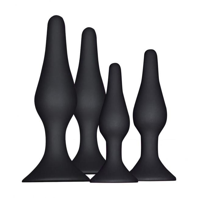 Edonista Alessandra 4Pc Anal Plug Set Black  image 3