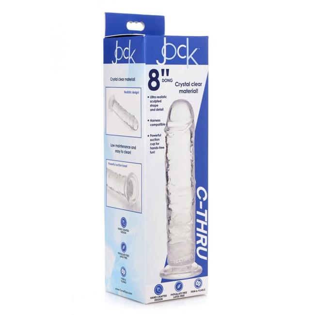 Jock C-Thru 8In Clear Dildo Tpe  image 4