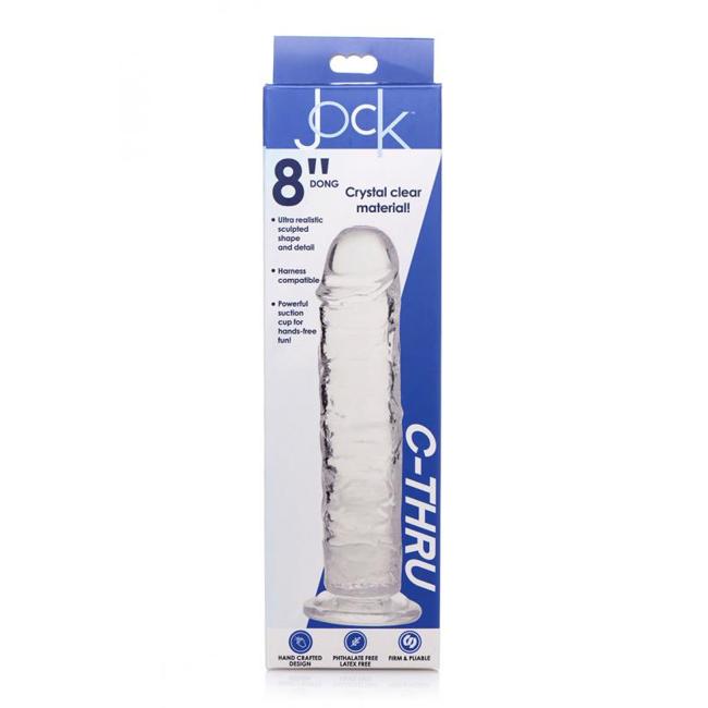 Jock C-Thru 8In Clear Dildo Tpe  image 5