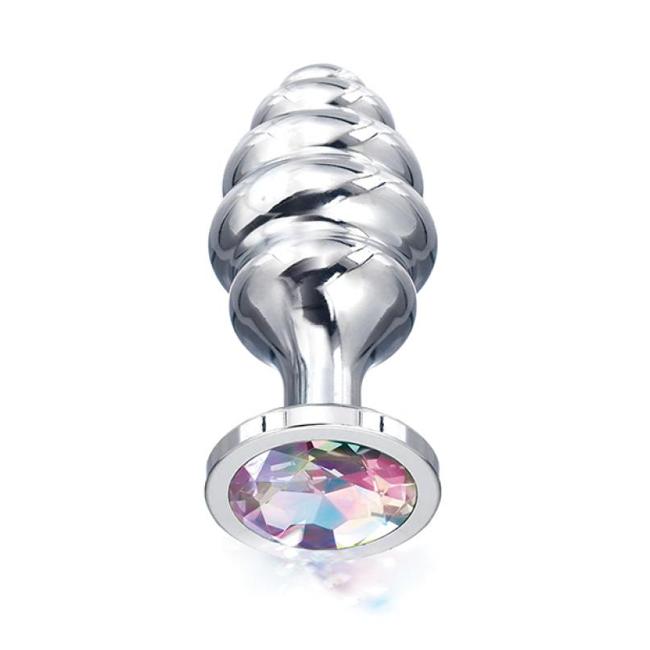 Nixie Honey Dipper Large Ribbed Stainless Steel Plug  image 2
