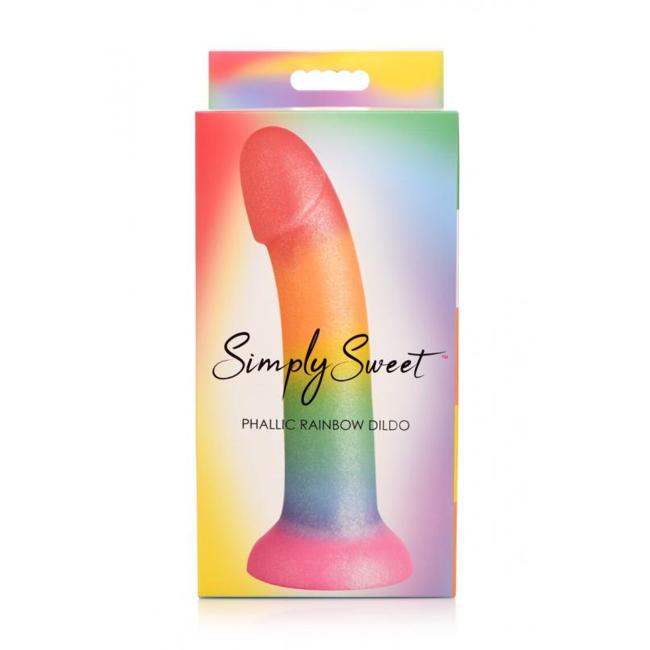 Simply Sweet 6.5In Phallic Rainbow Dildo  image 2